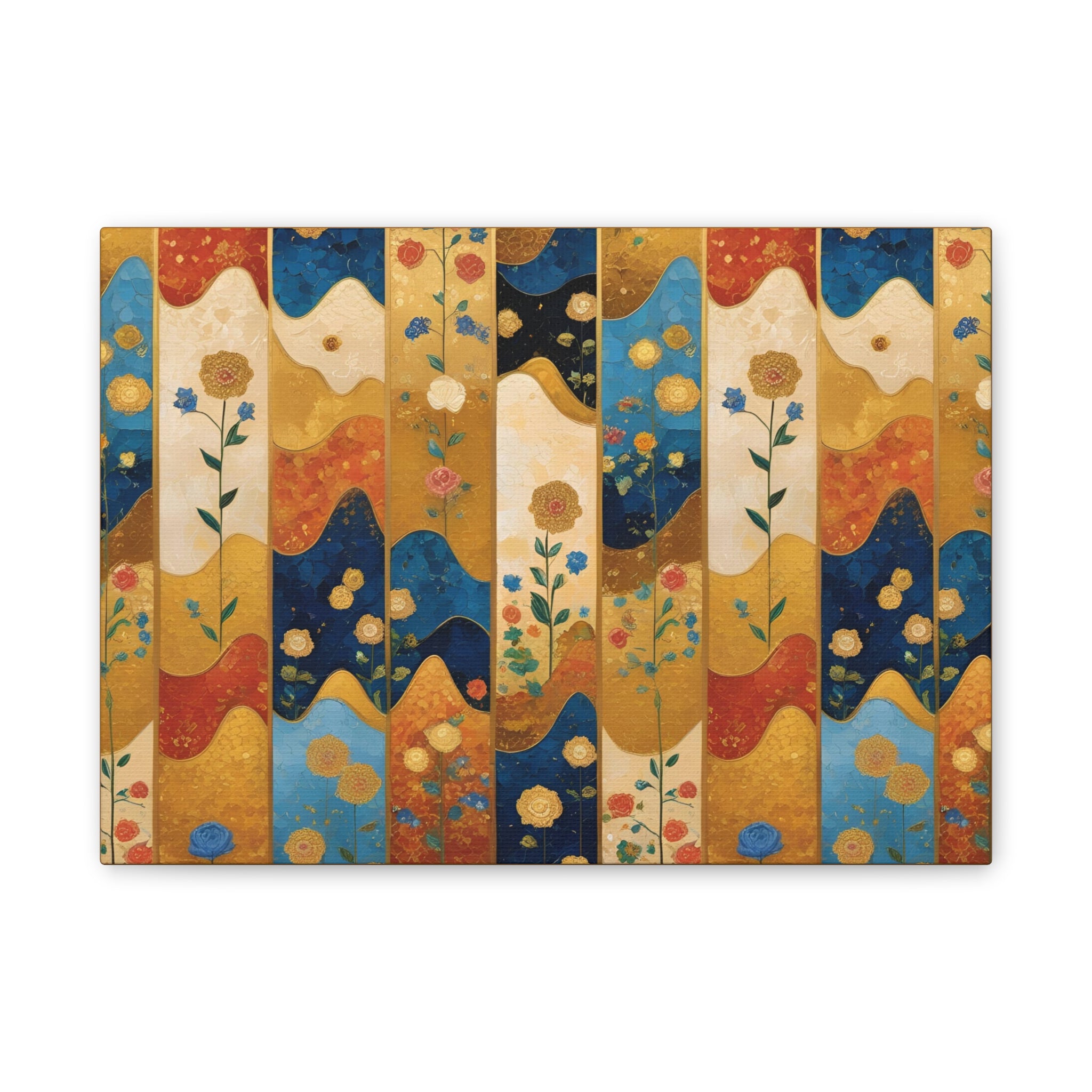 Vibrant Floral Boho Wall Art Stretched Canvas Art Print - Rosetta Creative Boutique